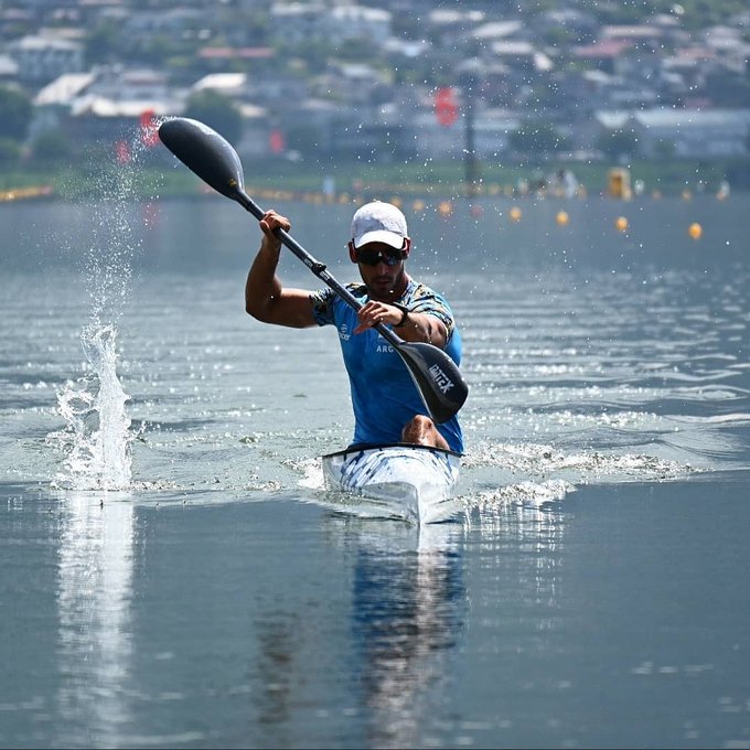 Agustín Vernice en la final de canotaje de Tokio 2020